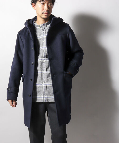 NOLLEY'S goodman（ノーリーズグッドマン）の「リバーメルトンフーデッドコート（ダッフルコート・メンズ・ネイビー/ブルー系その他7・SMALL/MEDIUM/LARGE/X-LARGE）」の12枚目の写真