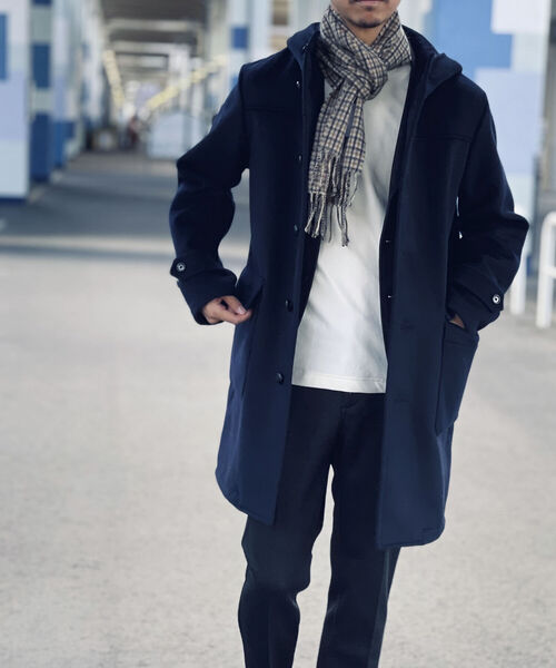 NOLLEY'S goodman（ノーリーズグッドマン）の「リバーメルトンフーデッドコート（ダッフルコート・メンズ・ネイビー/ブルー系その他7・SMALL/MEDIUM/LARGE/X-LARGE）」の18枚目の写真