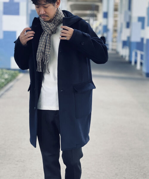 NOLLEY'S goodman（ノーリーズグッドマン）の「リバーメルトンフーデッドコート（ダッフルコート・メンズ・ネイビー/ブルー系その他7・SMALL/MEDIUM/LARGE/X-LARGE）」の19枚目の写真
