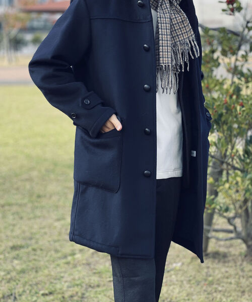 NOLLEY'S goodman（ノーリーズグッドマン）の「リバーメルトンフーデッドコート（ダッフルコート・メンズ・ネイビー/ブルー系その他7・SMALL/MEDIUM/LARGE/X-LARGE）」の21枚目の写真