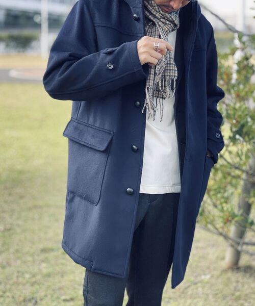 NOLLEY'S goodman（ノーリーズグッドマン）の「リバーメルトンフーデッドコート（ダッフルコート・メンズ・ネイビー/ブルー系その他7・SMALL/MEDIUM/LARGE/X-LARGE）」の22枚目の写真