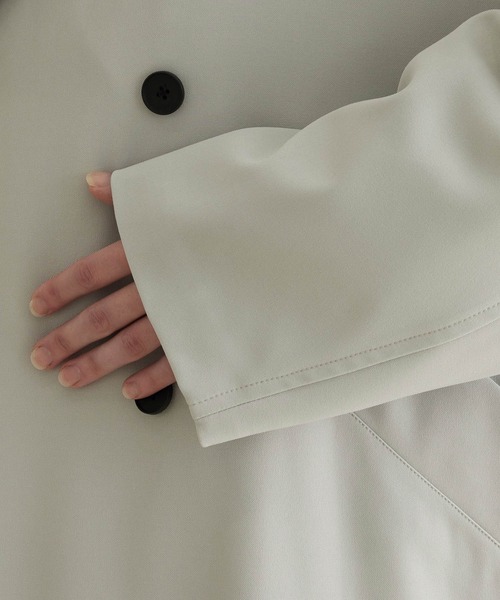 JUNRED（ジュンレッド）の「ドレープサージトレンチコート（トレンチコート・メンズ・ブルー系その他4/ブラック/グレー系その他・L/M/S）」の7枚目の写真