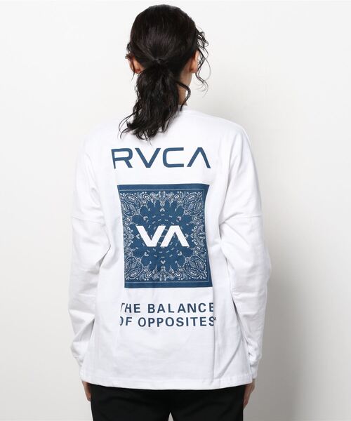 RVCA(ルーカ)の「RVCA/ルーカ ビッグシルエット バンダナ柄ロゴロンT/ロングスリーブTEE BC043-057(Tシャツ/カットソー・レディース・ブラック/グリーン/ホワイト・M/S/XS)」の10枚目の写真