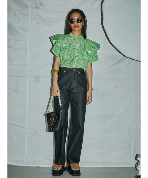 PAMEO POSE（パメオポーズ）の「ZOEY Pants（デニムパンツ・レディース・ブルー/ブラック/ベージュ・SMALL/MEDIUM）」の13枚目の写真