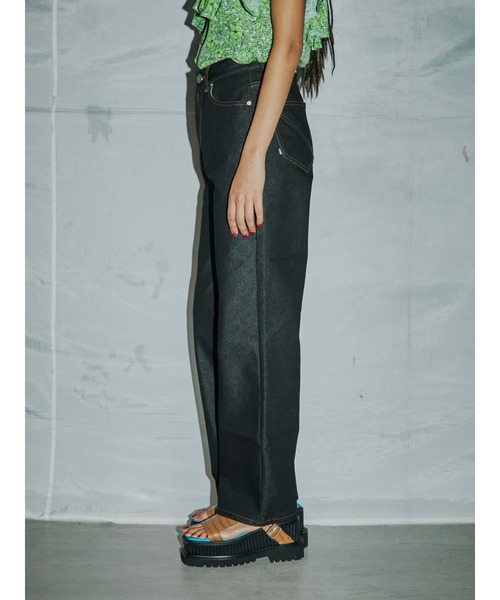 新品　PAMEO POSE Cowboy Pants デニムパンツ　ブラック PAMEO POSE（パメオポーズ）の「Cowboy Pants（デニムパンツ）」 - WEAR