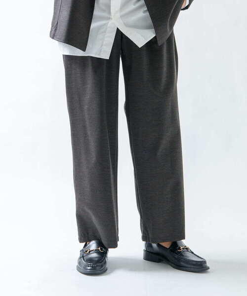 URBAN RESEARCH ROSSO MEN(アーバンリサーチロッソメン)の「ハイブリッドボンディングワイドパンツ『セットアップ対応』(その他パンツ・メンズ・ブラック/ブラウン/ネイビー・MEDIUM/LARGE)」の1枚目の写真