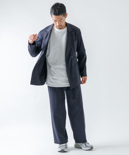 URBAN RESEARCH ROSSO MEN(アーバンリサーチロッソメン)の「ハイブリッドボンディングワイドパンツ『セットアップ対応』(その他パンツ・メンズ・ブラック/ブラウン/ネイビー・MEDIUM/LARGE)」の6枚目の写真