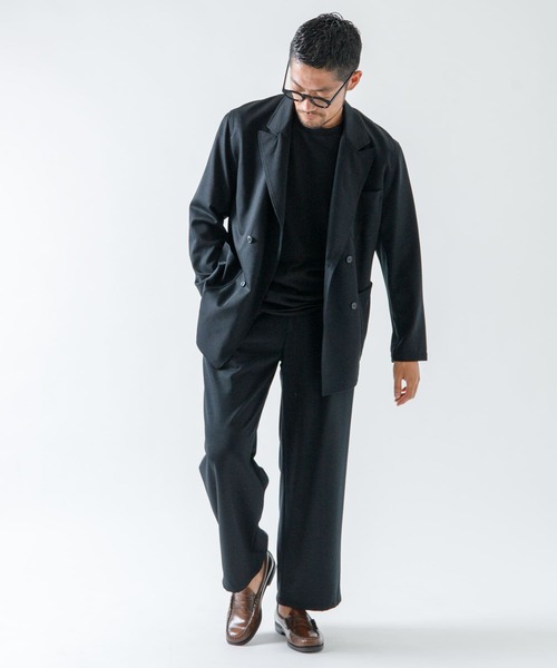URBAN RESEARCH ROSSO MEN(アーバンリサーチロッソメン)の「ハイブリッドボンディングワイドパンツ『セットアップ対応』(その他パンツ・メンズ・ブラック/ブラウン/ネイビー・MEDIUM/LARGE)」の7枚目の写真