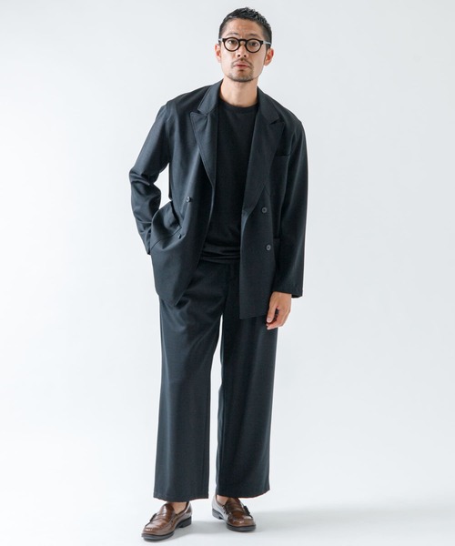 URBAN RESEARCH ROSSO MEN(アーバンリサーチロッソメン)の「ハイブリッドボンディングワイドパンツ『セットアップ対応』(その他パンツ・メンズ・ブラック/ブラウン/ネイビー・MEDIUM/LARGE)」の5枚目の写真