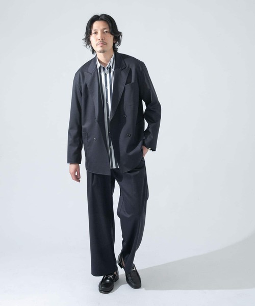 URBAN RESEARCH ROSSO MEN(アーバンリサーチロッソメン)の「ハイブリッドボンディングワイドパンツ『セットアップ対応』(その他パンツ・メンズ・ブラック/ブラウン/ネイビー・MEDIUM/LARGE)」の22枚目の写真
