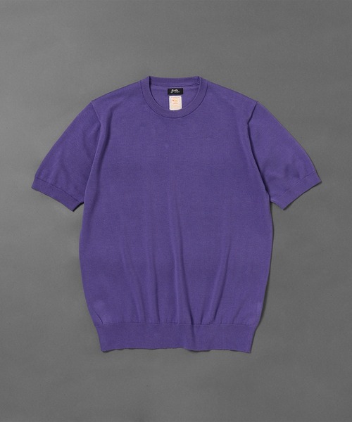 BRILLA per il gusto（ブリッラペルイルグースト）の「Brilla per il gusto / シーアイランドコットン クルーネック ニット（Tシャツ/カットソー・メンズ・ネイビー/ホワイト系その他2/ブラウン系その他3/ミント/ブルー/ライトブルー/その他/ブラック/ピンク/バイオレット/ブルー系その他4・S/M/L/XL）」の10枚目の写真