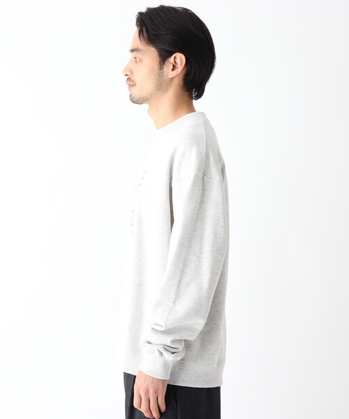 BASECONTROL（ベースコントロール）の「◆Quash　刺繍デザイン 裏毛クルーネックスウェット（スウェット・メンズ・アイボリー/グリーン/ライトブルー/アイボリー系/ベージュ系/ネイビー系・02/03）」の8枚目の写真