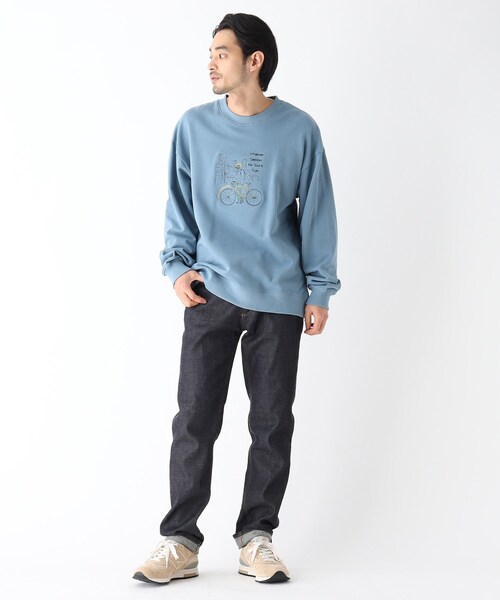 BASECONTROL（ベースコントロール）の「◆Quash　刺繍デザイン 裏毛クルーネックスウェット（スウェット・メンズ・アイボリー/グリーン/ライトブルー/アイボリー系/ベージュ系/ネイビー系・02/03）」の19枚目の写真