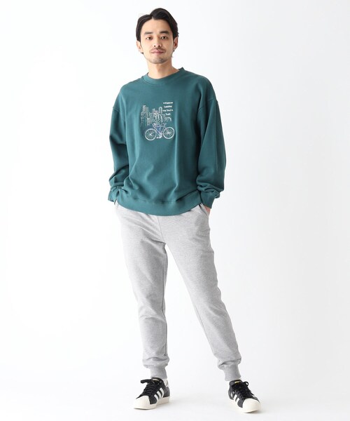 BASECONTROL（ベースコントロール）の「◆Quash　刺繍デザイン 裏毛クルーネックスウェット（スウェット・メンズ・アイボリー/グリーン/ライトブルー/アイボリー系/ベージュ系/ネイビー系・02/03）」の22枚目の写真