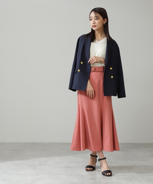 N.（N. Natural Beauty Basic）（エヌエヌナチュラルビューティーベーシック）の「【S Size Line】◆バックル付マーメイドスカート（スカート・レディース・ベージュ/ネイビー/ピンク/ブルー・SMALL/MEDIUM）」の8枚目の写真