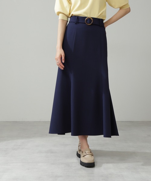 N.（N. Natural Beauty Basic）（エヌエヌナチュラルビューティーベーシック）の「【S Size Line】◆バックル付マーメイドスカート（スカート・レディース・ベージュ/ネイビー/ピンク/ブルー・SMALL/MEDIUM）」の7枚目の写真