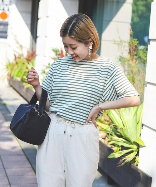 coen（コーエン）の「リップルコンパクトTシャツ（Tシャツ/カットソー・レディース・ホワイト/ブラック/ベージュ/グレー・M/L）」の5枚目の写真