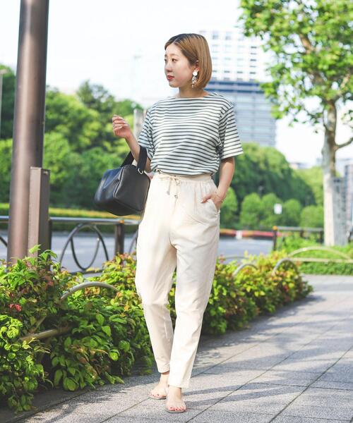 coen（コーエン）の「リップルコンパクトTシャツ（Tシャツ/カットソー・レディース・ホワイト/ブラック/ベージュ/グレー・M/L）」の6枚目の写真