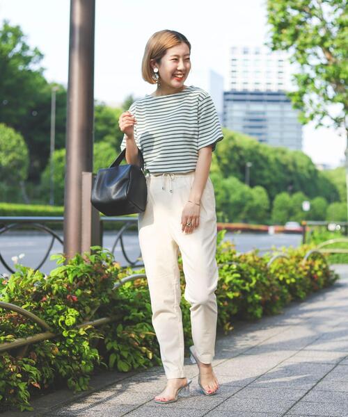 coen（コーエン）の「リップルコンパクトTシャツ（Tシャツ/カットソー・レディース・ホワイト/ブラック/ベージュ/グレー・M/L）」の7枚目の写真