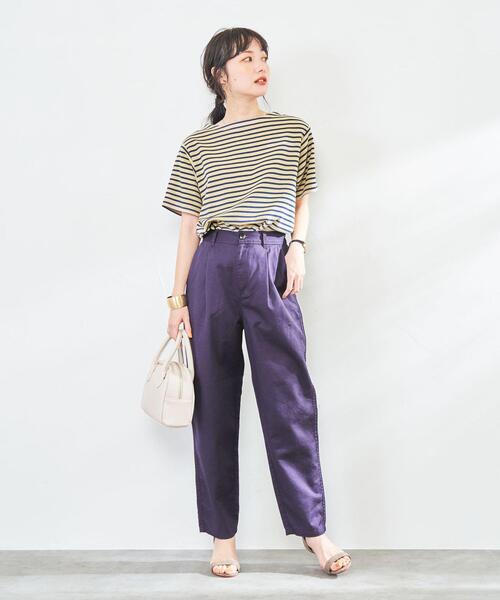 coen（コーエン）の「リップルコンパクトTシャツ（Tシャツ/カットソー・レディース・ホワイト/ブラック/ベージュ/グレー・M/L）」の12枚目の写真