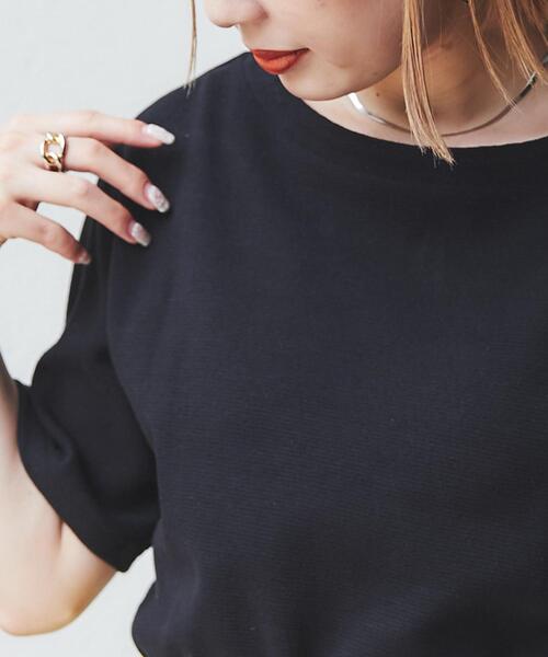 coen（コーエン）の「リップルコンパクトTシャツ（Tシャツ/カットソー・レディース・ホワイト/ブラック/ベージュ/グレー・M/L）」の14枚目の写真