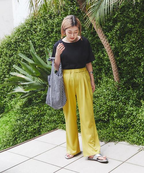 coen（コーエン）の「リップルコンパクトTシャツ（Tシャツ/カットソー・レディース・ホワイト/ブラック/ベージュ/グレー・M/L）」の15枚目の写真