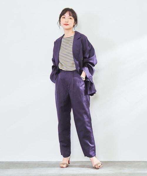 coen（コーエン）の「リップルコンパクトTシャツ（Tシャツ/カットソー・レディース・ホワイト/ブラック/ベージュ/グレー・M/L）」の20枚目の写真