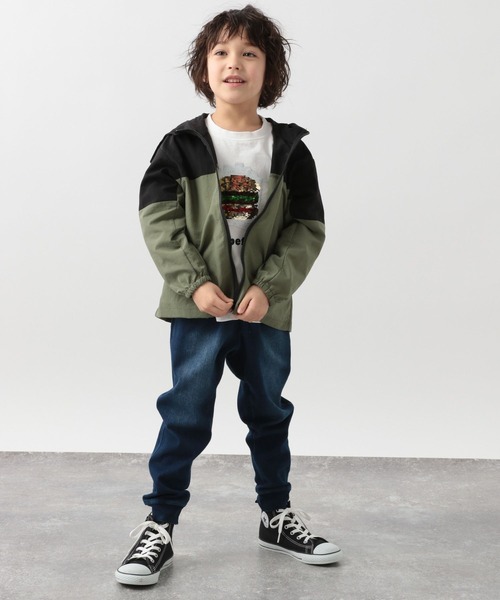 GLOBAL WORK（グローバルワーク）の「キッズ/ワンダブルゾンフーディ/260934（ブルゾン・キッズ・グリーン/ライトパープル/ライトブルー・150cm/130cm/110cm/100cm/140cm/160cm/120cm）」の8枚目の写真