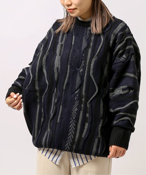 JOINT WORKS(ジョイントワークス)の「【THRIFTY LOOK/スリフティールック】 COOGI CREW SWEATER(ニット/セーター・メンズ・ホワイト/ネイビー・FREE)」の2枚目の写真