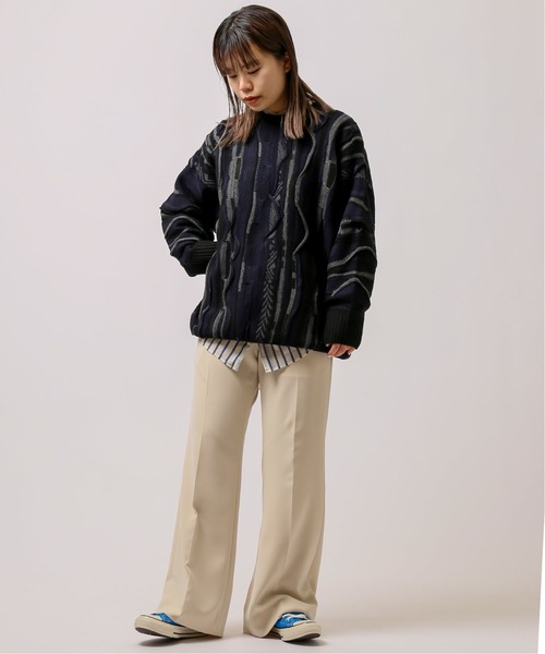 JOINT WORKS(ジョイントワークス)の「【THRIFTY LOOK/スリフティールック】 COOGI CREW SWEATER(ニット/セーター・メンズ・ホワイト/ネイビー・FREE)」の4枚目の写真
