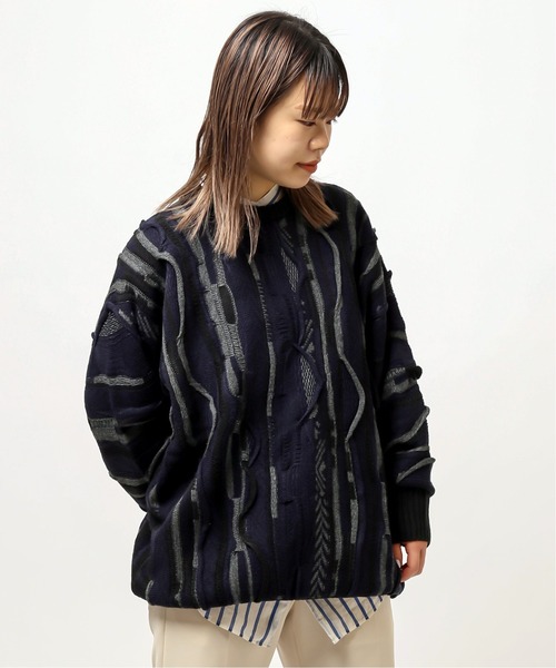 JOINT WORKS(ジョイントワークス)の「【THRIFTY LOOK/スリフティールック】 COOGI CREW SWEATER(ニット/セーター・メンズ・ホワイト/ネイビー・FREE)」の5枚目の写真