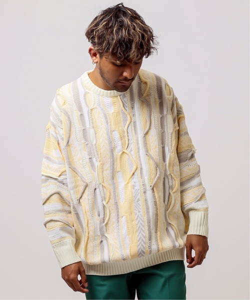 JOINT WORKS(ジョイントワークス)の「【THRIFTY LOOK/スリフティールック】 COOGI CREW SWEATER(ニット/セーター・メンズ・ホワイト/ネイビー・FREE)」の8枚目の写真