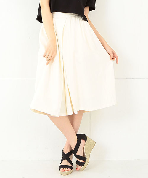 CAROLINA GLASER（カロリナ グレイサー）の「CAROLINA GLASER / ガウチョ パンツ（その他パンツ・レディース・クリーム/ネイビー・ONE SIZE）」の3枚目の写真