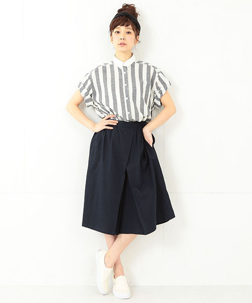 CAROLINA GLASER（カロリナ グレイサー）の「CAROLINA GLASER / ガウチョ パンツ（その他パンツ・レディース・クリーム/ネイビー・ONE SIZE）」の10枚目の写真