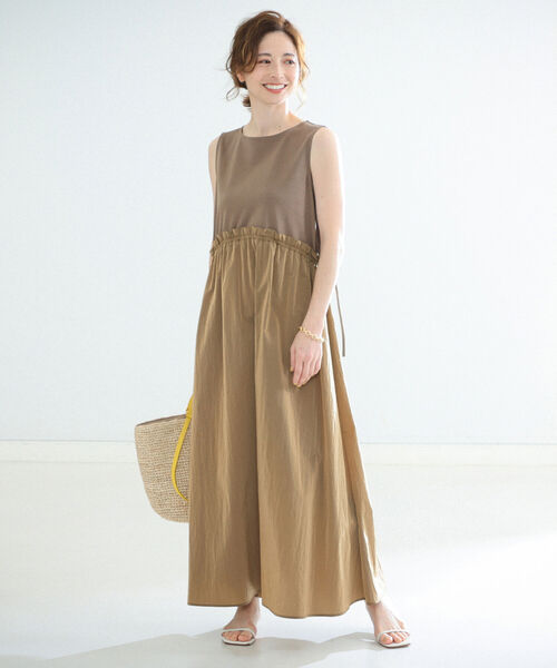Demi-Luxe BEAMS ドロストコンビワンピース Demi-Luxe BEAMS（デミルクス ビームス）の「Demi-Luxe BEAMS