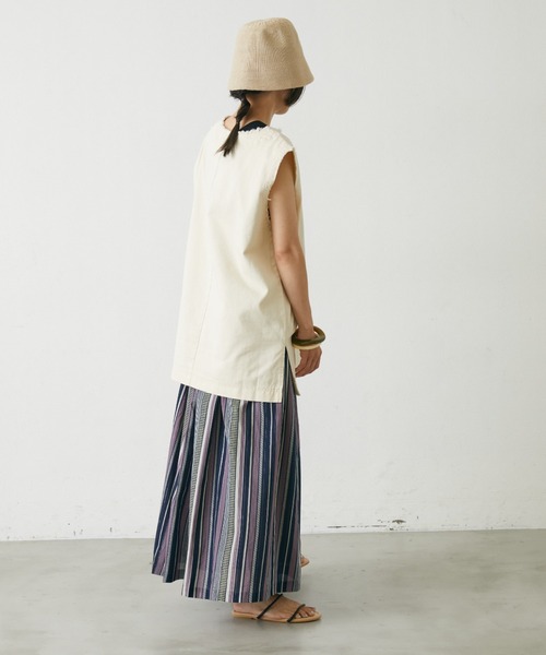 Shelly island（シェリーアイランド）の「ボリュームロングスカート（スカート・レディース・ブラック/パープル/グリーン/ライトグリーン・FREE）」の12枚目の写真