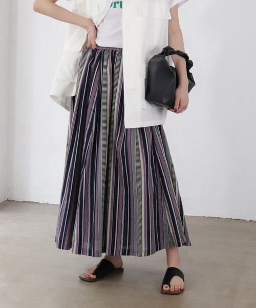 Shelly island（シェリーアイランド）の「ボリュームロングスカート（スカート・レディース・ブラック/パープル/グリーン/ライトグリーン・FREE）」の17枚目の写真