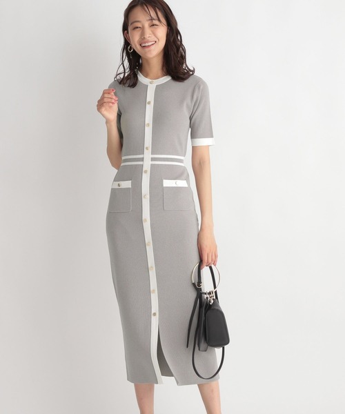 Andemiu（アンデミュウ）の「ハイショクＩラインワンピース275541（ワンピース・レディース・ベージュ/ネイビー/グレー・FREE）」の9枚目の写真