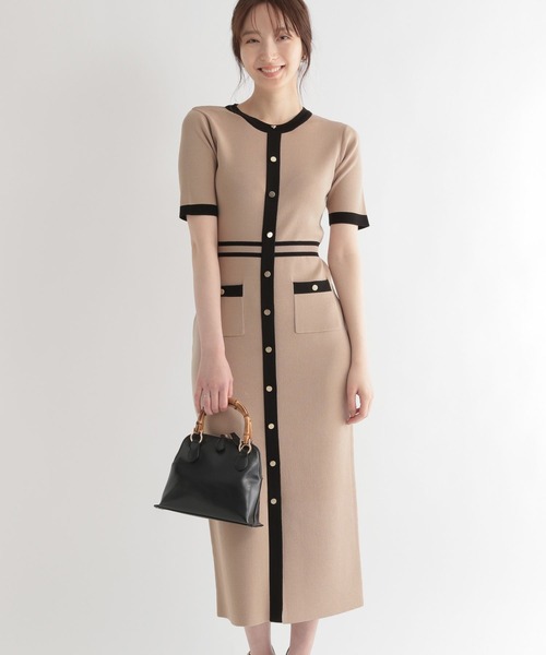 Andemiu（アンデミュウ）の「ハイショクＩラインワンピース275541（ワンピース・レディース・ベージュ/ネイビー/グレー・FREE）」の21枚目の写真