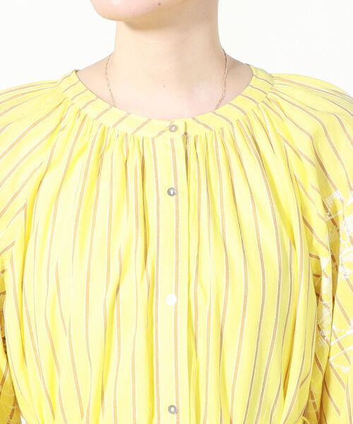 ヌキテパ　ワンピース　COTTON STRIPE EMB DRESS サイズS ne Quittez pas/ヌキテパ】COTTON STRIPE EMB DRESS｜ノーリーズ