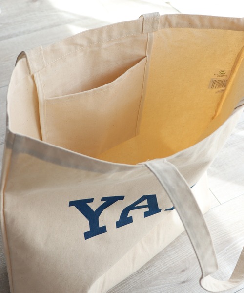 COURO(コウロ)の「YALE Logo Tote Bag 別注 カレッジロゴトートバッグ(トートバッグ・レディース・ホワイト/ホワイト系その他/ホワイト系その他2・FREE)」の13枚目の写真