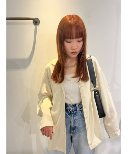 MOUSSY（マウジー）の「OVERSIZED NOTCH COLLAR シャツ（シャツ/ブラウス・レディース・ブラック/ライトブルー/キナリ・FREE）」の15枚目の写真