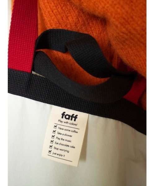 faff（ファフ）の「【faff 】ファボバッグ / Fav bag（トートバッグ・レディース・ライトホワイト/ミント/ピンクベージュ・31.5cm）」の5枚目の写真