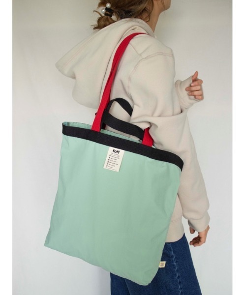 faff（ファフ）の「【faff 】ファボバッグ / Fav bag（トートバッグ・レディース・ライトホワイト/ミント/ピンクベージュ・31.5cm）」の7枚目の写真