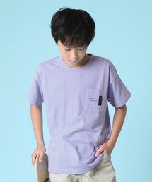 GLAZOS | 天竺・ドロップショルダーネームポケット半袖Tシャツ(Tシャツ/カットソー)