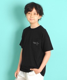 GLAZOS | 天竺・ドロップショルダーネームポケット半袖Tシャツ(Tシャツ/カットソー)