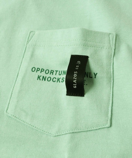 GLAZOS(グラソス)の「天竺・ドロップショルダーネームポケット半袖Tシャツ(Tシャツ/カットソー・キッズ・ライトグリーン/ブラック/オフホワイト/パープル・170cm/140cm/160cm/150cm/130cm)」の12枚目の写真