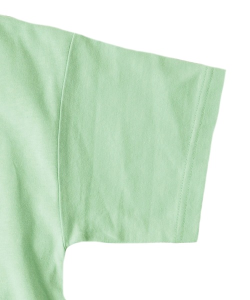 GLAZOS(グラソス)の「天竺・ドロップショルダーネームポケット半袖Tシャツ(Tシャツ/カットソー・キッズ・ライトグリーン/ブラック/オフホワイト/パープル・170cm/140cm/160cm/150cm/130cm)」の13枚目の写真