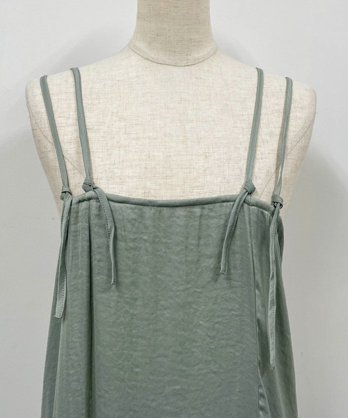PICCIN（ピッチン）の「サイドギャザーキャミワンピース（ワンピース・レディース・ブラック/サックスブルー/ライトグリーン・M）」の21枚目の写真