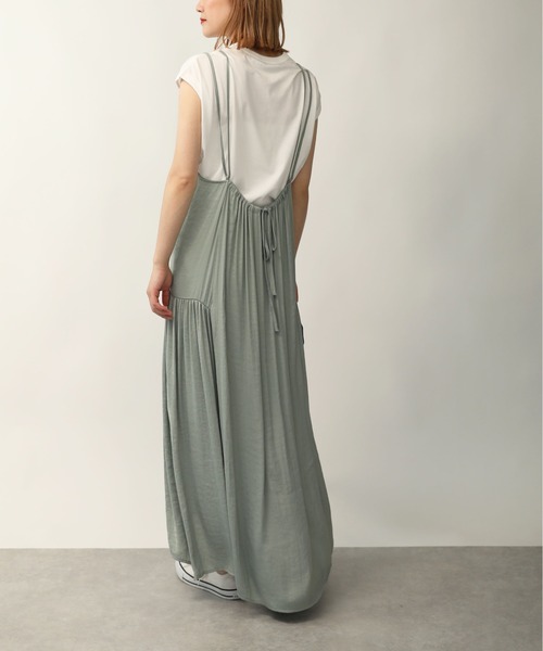 PICCIN（ピッチン）の「サイドギャザーキャミワンピース（ワンピース・レディース・ブラック/サックスブルー/ライトグリーン・M）」の8枚目の写真